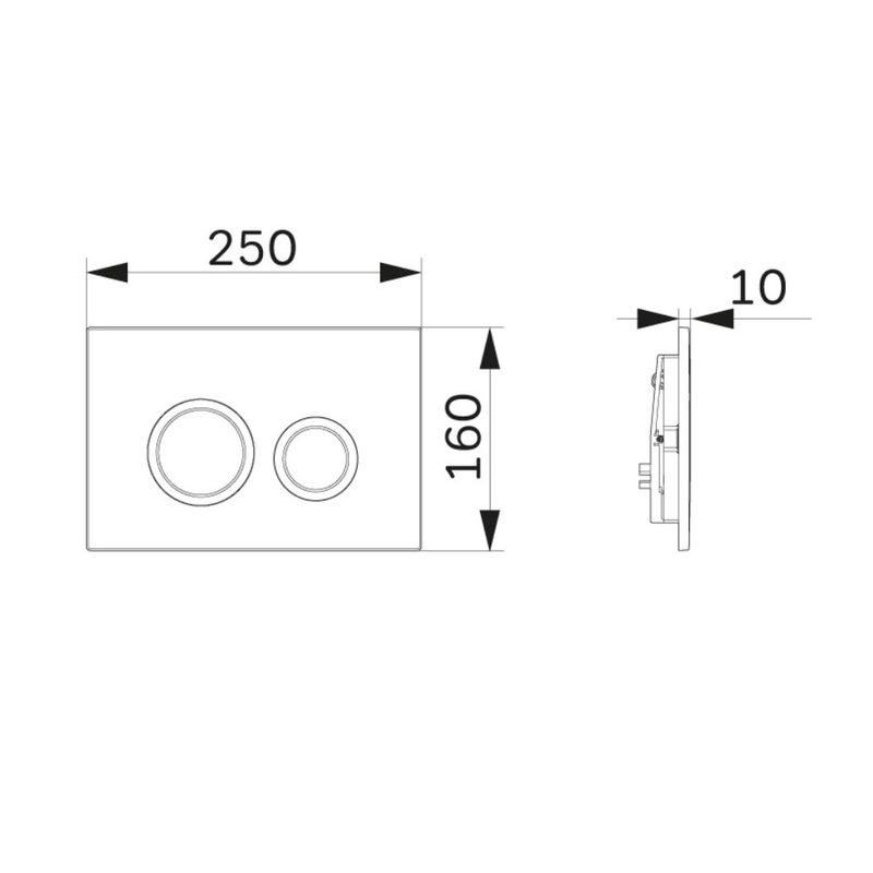 Кнопка смыва AM.PM ErgoFit L I110101 пластик белый глянцевый