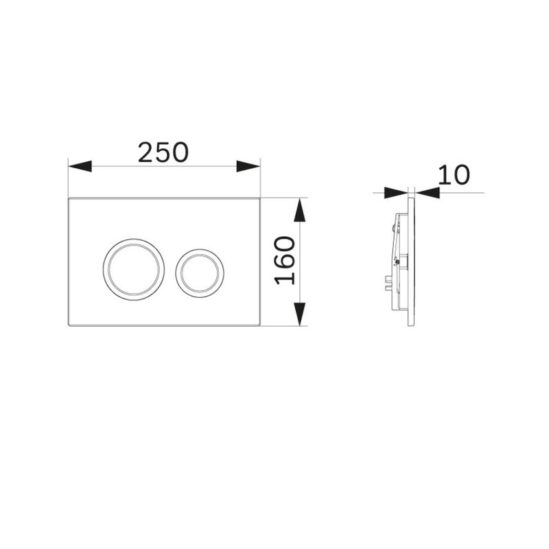 Кнопка смыва AM.PM ErgoFit L I110151 пластик хром глянц