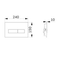 Кнопка смыва AM.PM ErgoFit М I110301 пластик белый глянцевый — 2