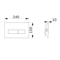 Кнопка смыва AM.PM ErgoFit М I110351 пластик хром глянц — 2