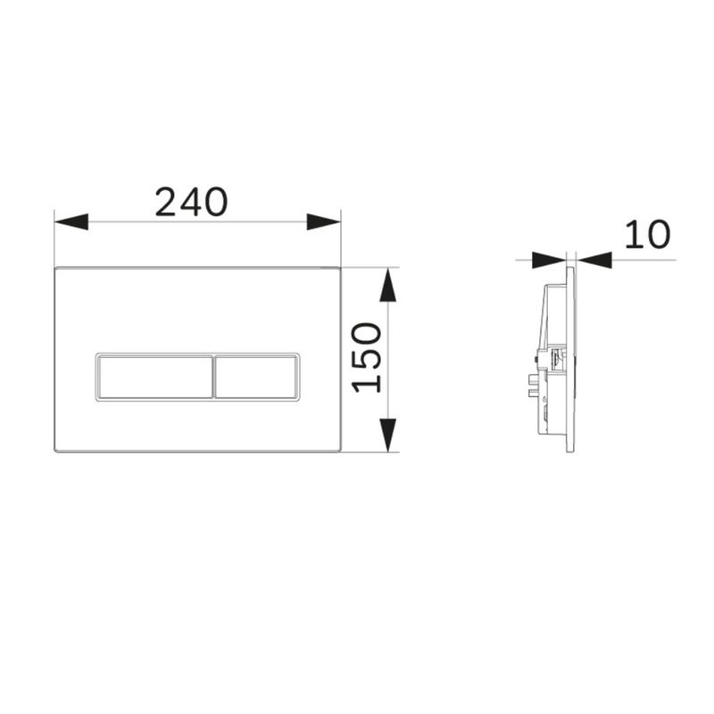 Кнопка смыва AM.PM ErgoFit М I110351 пластик хром глянц