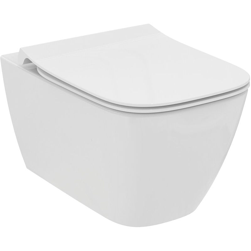 Унитаз подвесной с инсталляцией Ideal Standard i.life B с технологией RimLS (сиденье Slim Soft-close) I500301