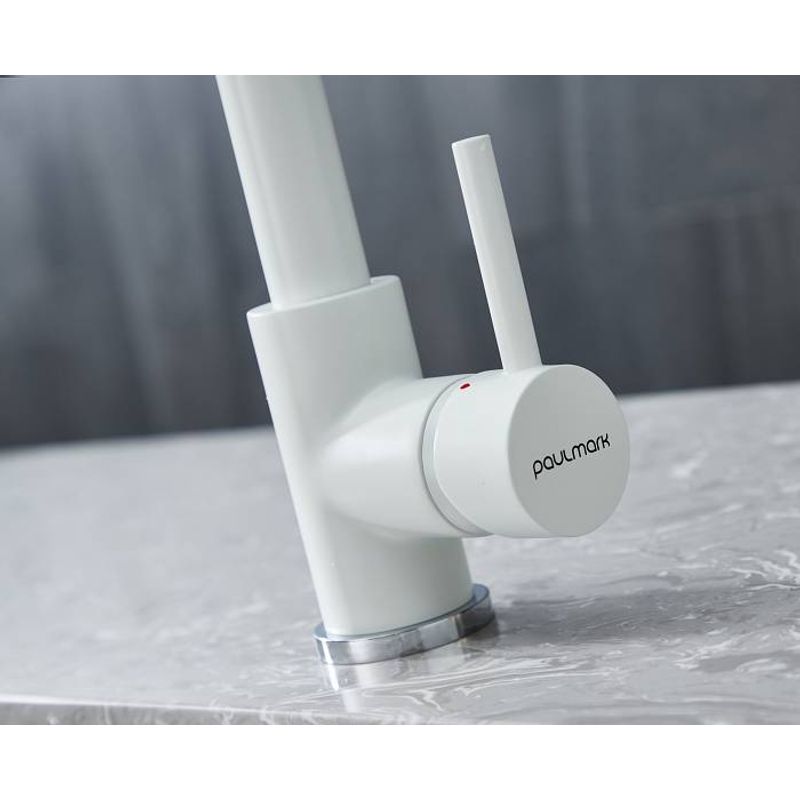 Смеситель для кухни Paulmark Kassel Ka214311-431TW белый матовый