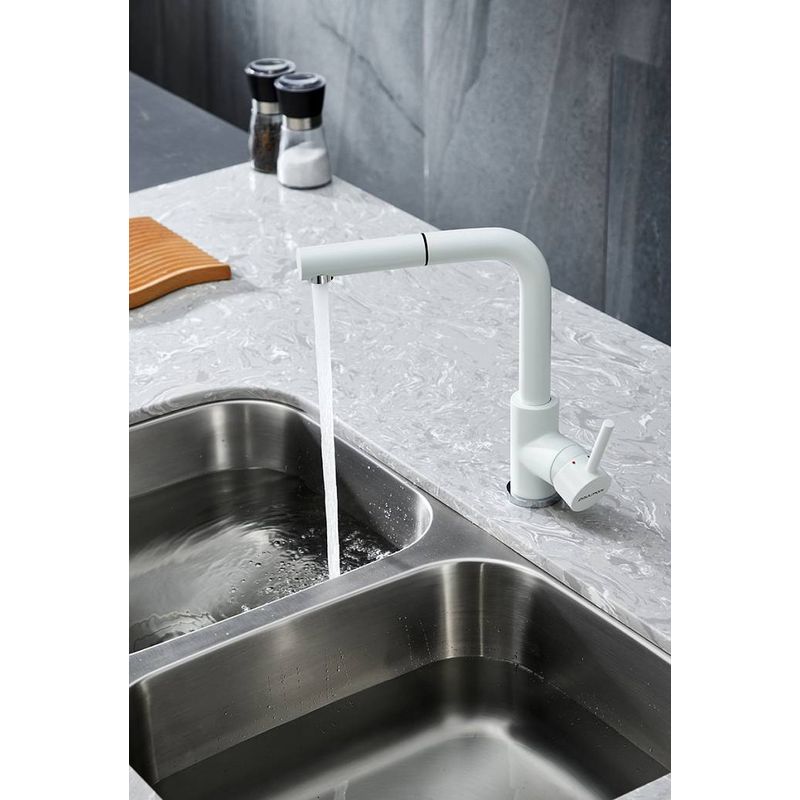 Смеситель для кухни Paulmark Kassel Ka214311-431TW белый матовый