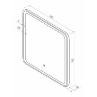 Зеркало Misty Капелла 700х700 Led холодная подсветка / КАП-02-70_70-14 — 8