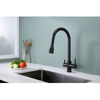 Смеситель для кухни Paulmark Lange La214212-418(BLM) черный металлик — 3