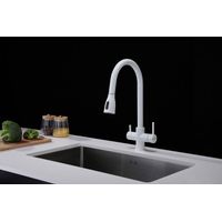 Смеситель для кухни Paulmark Lange La214212-431 белый матовый полностью — 2