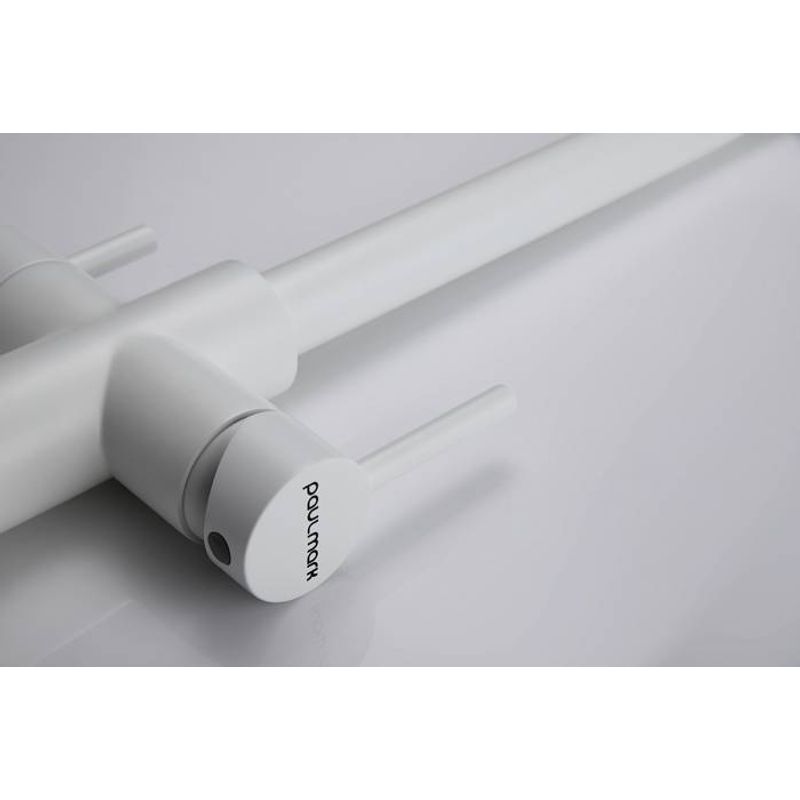 Смеситель для кухни Paulmark Lange La214212-431 белый матовый полностью