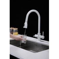 Смеситель для кухни Paulmark Lange La214212-431 белый матовый полностью — 5