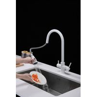 Смеситель для кухни Paulmark Lange La214212-431 белый матовый полностью — 7
