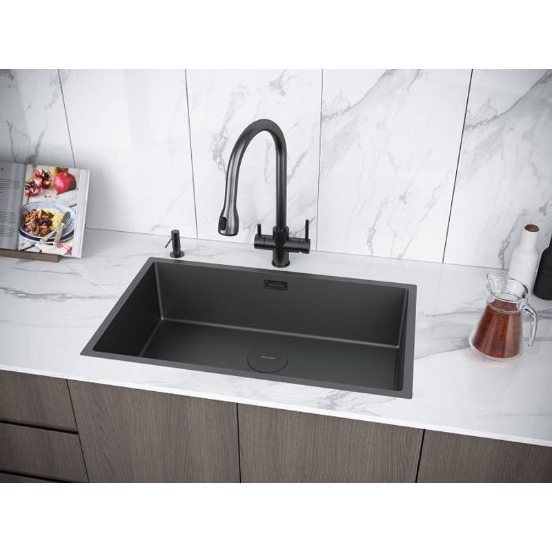 Смеситель для кухни Paulmark Lange La214212-GM вороненая сталь