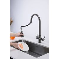 Смеситель для кухни Paulmark Lange La214212-GM вороненая сталь — 6