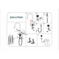 Смеситель для кухни Paulmark Lange La214212-GM вороненая сталь — 15