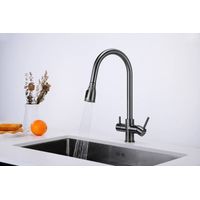 Смеситель для кухни Paulmark Lange La214212-GM вороненая сталь — 4