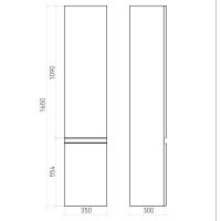 Шкаф-пенал для ванной Laparet Electra 35 правый / LE-TCAB-35-323R хромикс серебро — 3