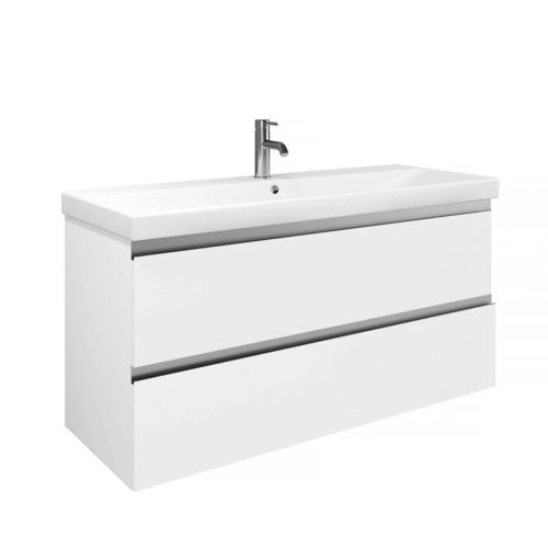 Тумба под раковину Laparet Electra 120 подвесная / LE-WCAB-120-101 ультра белый глянец