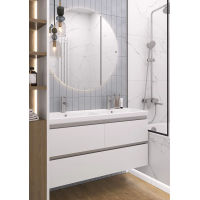 Тумба под раковину Laparet Electra 120 подвесная / LE-WCAB-120D-101 ультра белый глянец — 2