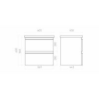 Тумба под раковину Laparet Electra 60 подвесная / LE-WCAB-60-322 дуб Рока — 4
