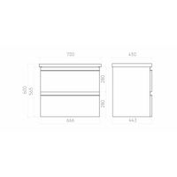Тумба под раковину Laparet Electra 70 подвесная / LE-WCAB-70-101 ультра белый глянец — 4