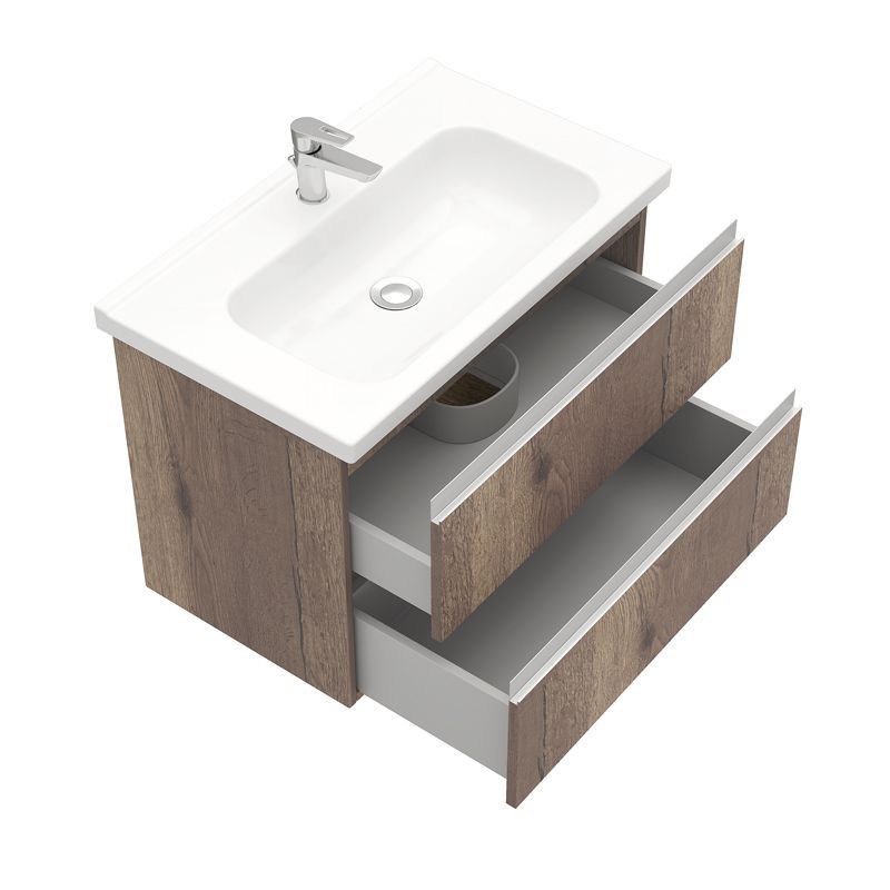 Тумба под раковину Laparet Electra 80 подвесная / LE-WCAB-80-322 дуб Рока