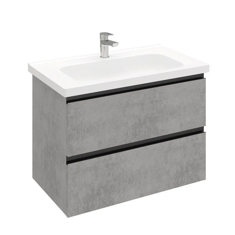 Тумба под раковину Laparet Electra 80 подвесная / LE-WCAB-80-323 хромикс серебро