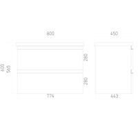 Тумба под раковину Laparet Electra 80 подвесная / LE-WCAB-80-323 хромикс серебро — 4