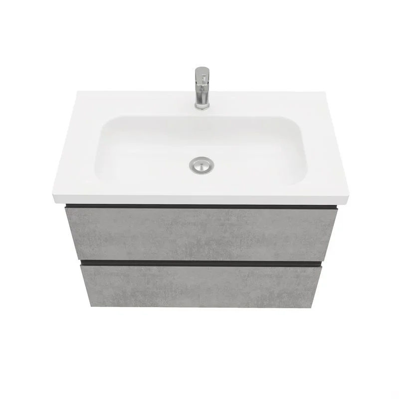 Тумба под раковину Laparet Electra 80 подвесная / LE-WCAB-80-323 хромикс серебро