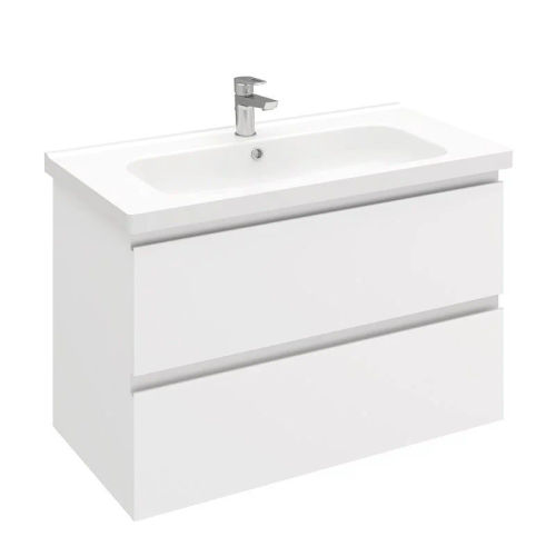 Тумба под раковину Laparet Electra 90 подвесная / LE-WCAB-90-101 ультра белый глянец