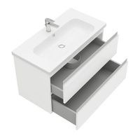Тумба под раковину Laparet Electra 90 подвесная / LE-WCAB-90-101 ультра белый глянец — 3