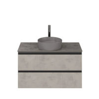 Тумба под раковину Laparet Electra 100 со столешницей подвесная / LЕ-WCABtop-100-323-513 хромикс серебро/цинк Нирвана — 2