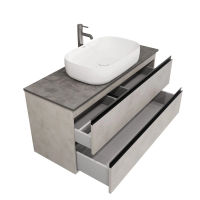 Тумба под раковину Laparet Electra 120 со столешницей подвесная / LЕ-WCABtop-120-323-513 хромикс серебро/цинк Нирвана — 3