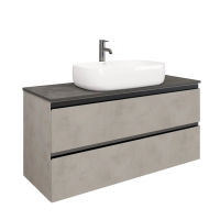 Тумба под раковину Laparet Electra 120 со столешницей подвесная / LЕ-WCABtop-120-323-513 хромикс серебро/цинк Нирвана — 1