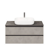 Тумба под раковину Laparet Electra 120 со столешницей подвесная / LЕ-WCABtop-120-323-513 хромикс серебро/цинк Нирвана — 2