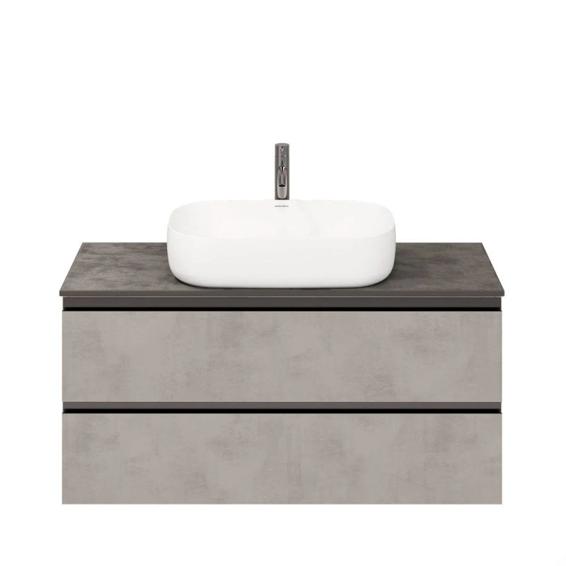 Тумба под раковину Laparet Electra 120 со столешницей подвесная / LЕ-WCABtop-120-323-513 хромикс серебро/цинк Нирвана