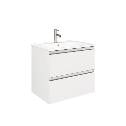Тумба под раковину Laparet Felis 65 подвесная / LFE-WCAB-65-411 белый шёлк