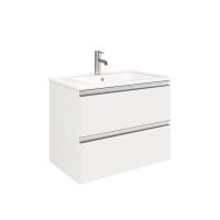 Тумба под раковину Laparet Felis 75 подвесная / LFE-WCAB-75-411 белый шёлк — 1