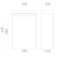 Тумба под раковину Laparet Optimum 40 R подвесная петли справа / LO-WCAB-40-01R белый глянец — 4