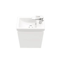 Тумба под раковину Laparet Optimum 40 R подвесная петли справа / LO-WCAB-40-01R белый глянец — 2