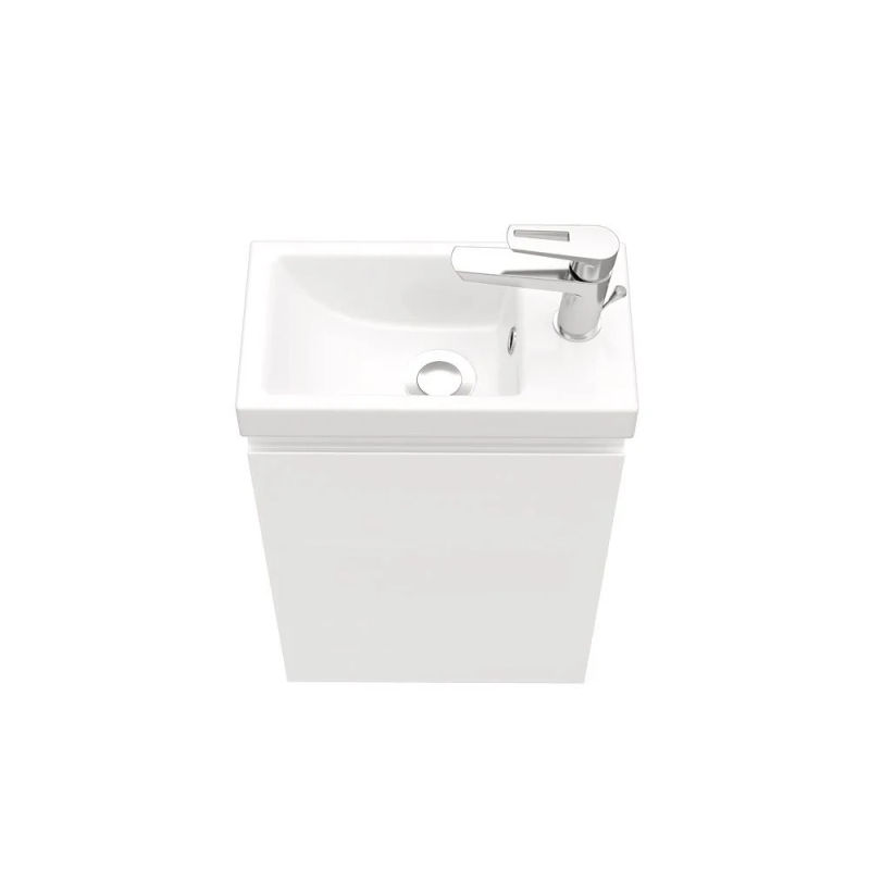 Тумба под раковину Laparet Optimum 40 R подвесная петли справа / LO-WCAB-40-01R белый глянец