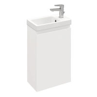 Тумба под раковину Laparet Optimum 40 R подвесная петли справа / LO-WCAB-40-01R белый глянец — 1