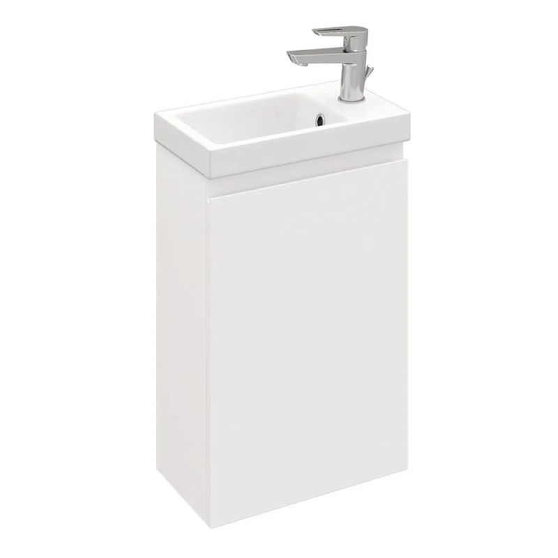 Тумба под раковину Laparet Optimum 40 R подвесная петли справа / LO-WCAB-40-01R белый глянец