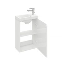 Тумба под раковину Laparet Optimum 40 R подвесная петли справа / LO-WCAB-40-01R белый глянец — 3