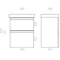Тумба под раковину Laparet Optimum Slim 50 подвесная / LO-WCAB-50SL-01 белый глянец — 4