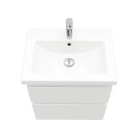 Тумба под раковину Laparet Optimum 60 подвесная / LO-WCAB-60-01 белый глянец — 2