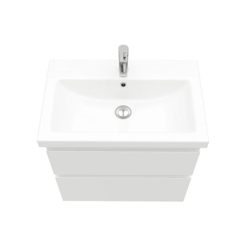 Тумба под раковину Laparet Optimum 70 подвесная / LO-WCAB-70-01 белый глянец