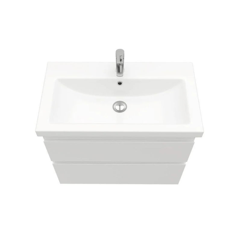 Тумба под раковину Laparet Optimum 80 подвесная / LO-WCAB-80-01 белый глянец