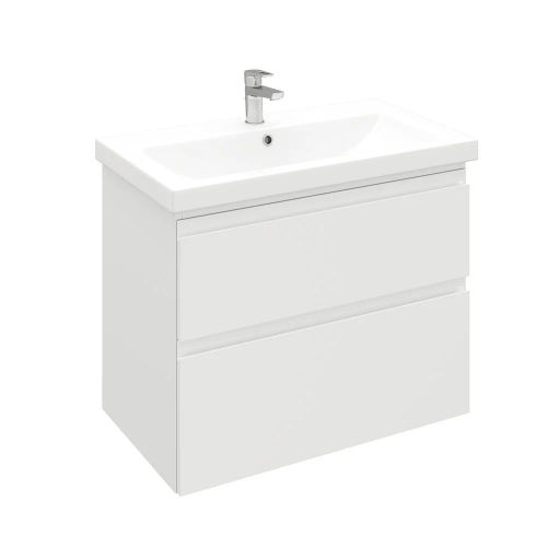 Тумба под раковину Laparet Optimum 80 подвесная / LO-WCAB-80-01 белый глянец