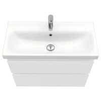 Тумба под раковину Laparet Optimum Slim 80 подвесная / LO-WCAB-80SL-01 белый глянец — 2