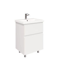 Тумба под раковину Laparet Optimum 60 напольная / LO-WFCAB-60-01 белый глянец — 1