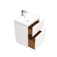 Тумба под раковину Laparet Optimum 60 напольная / LO-WFCAB-60-01 белый глянец — 3